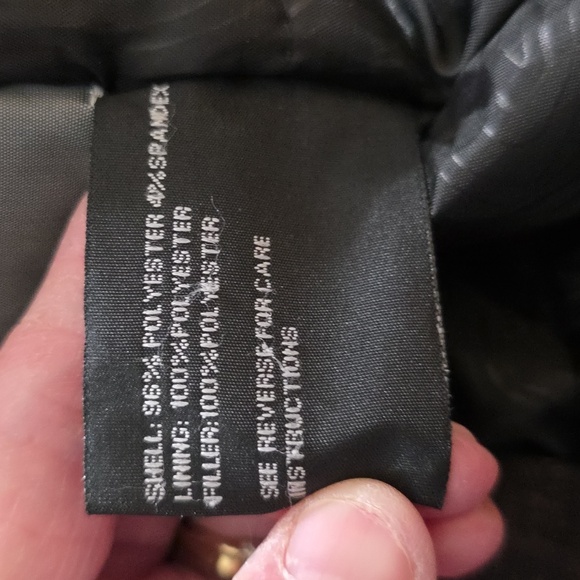 ZXBLK Label Mens Jacket Coat Black Removable Hood Zips Pockets Sz L GUC **READ** - Picture 14 of 16